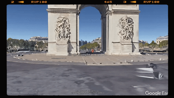 Passage virtuel sous l'Arc de Triomphe 181207082915774064